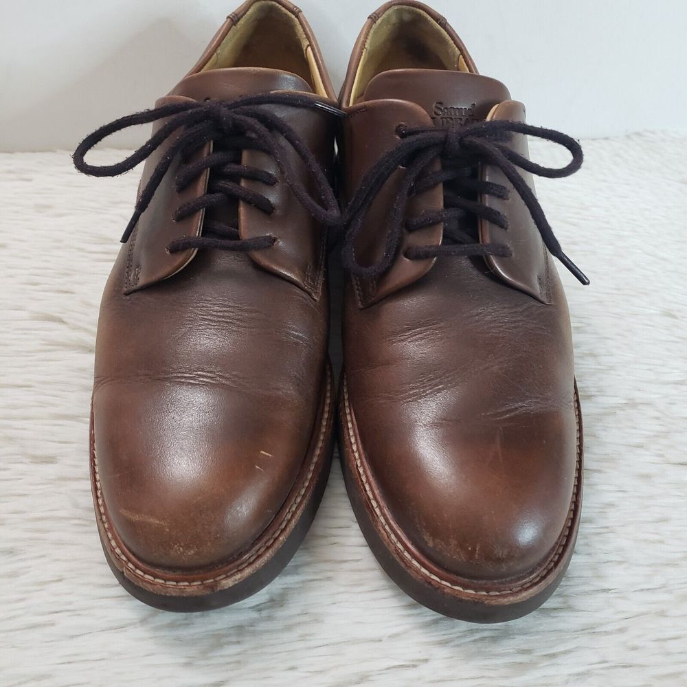 Samuel Hubbard Sz 7 M Founder Men's Chestnut Brown Leather Lace Up Dress Shoes